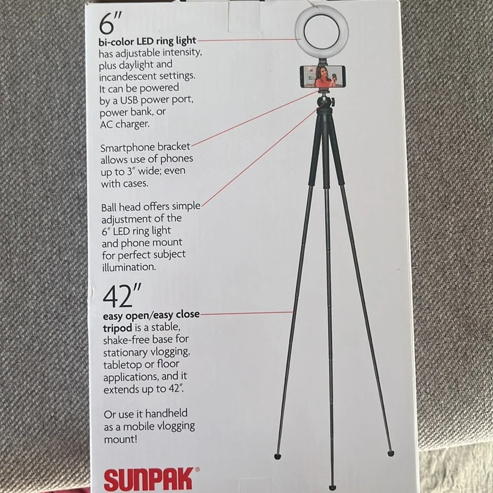 Sunpak - Portable Vlogging Kit for Smartphones - Black